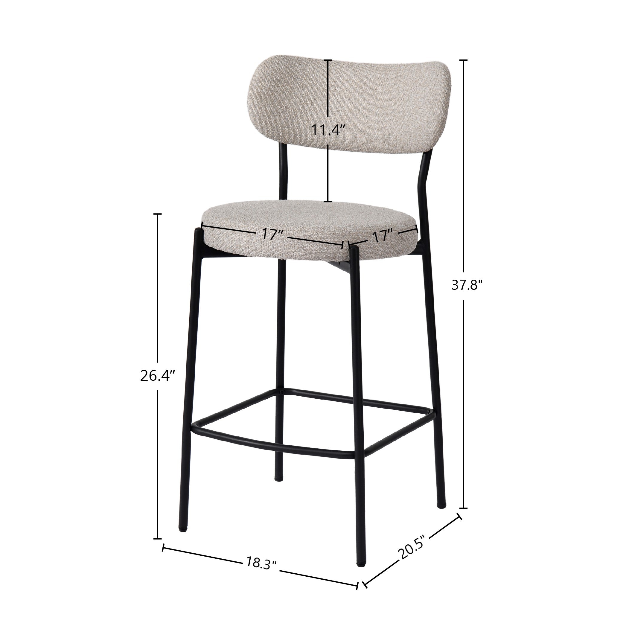 LH Home Kai Counter Stool (Set of 2)