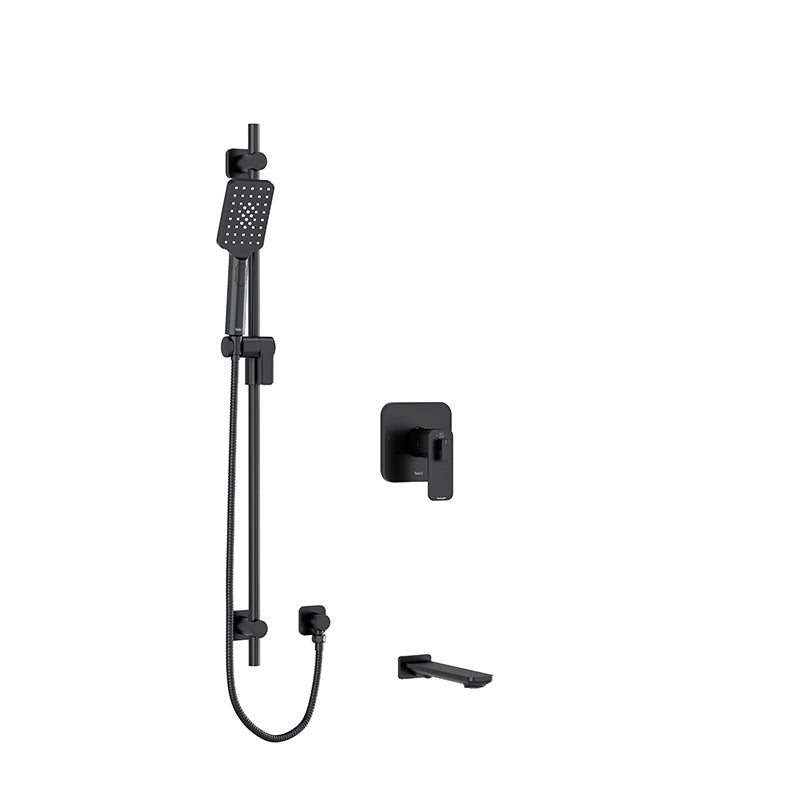 Riobel Equinox System with Tub Spout and Hand Shower Rail