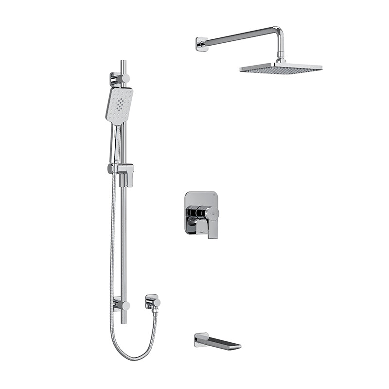 Riobel Fresk  3-Way System with Hand Shower Rail, Shower Head and Tub Spout