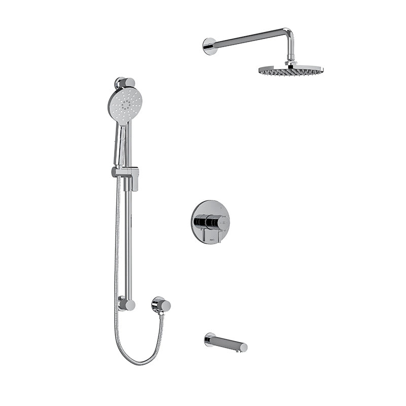 Riobel Riu 3-Way Shower System: Hand Shower Rail, Shower Head and Tub Spout