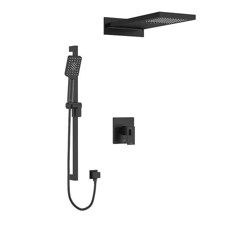 Riobel Kubik  3-Way System with Hand Shower Rail and Rain and Cascade Shower Head