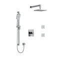 Riobel Kubik  3-Way System, Hand Shower Rail, Elbow Supply, Shower Head and 2 Body Jets