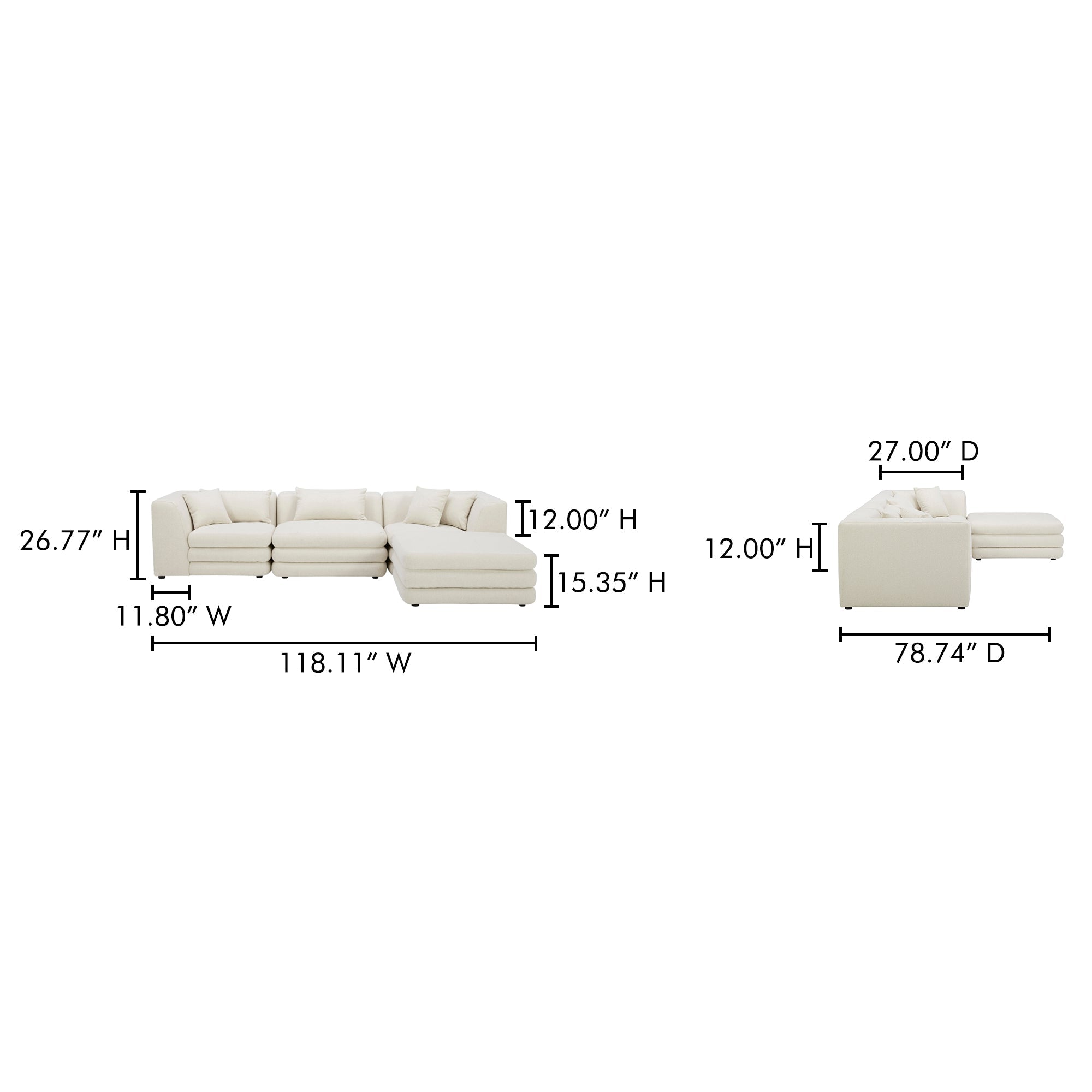 Moe's Home Lowtide Lounge Modular Sectional