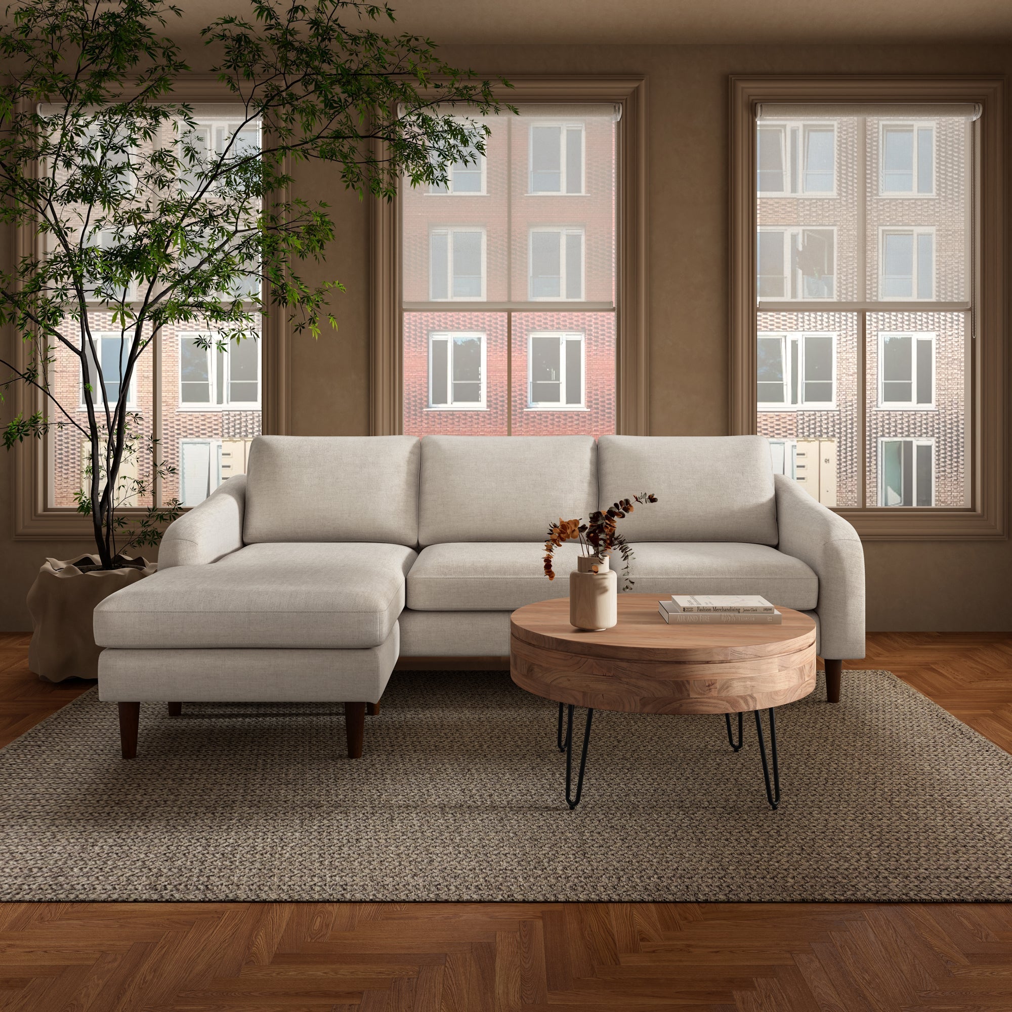 Moe's Home Privado Storage Coffee Table Natural