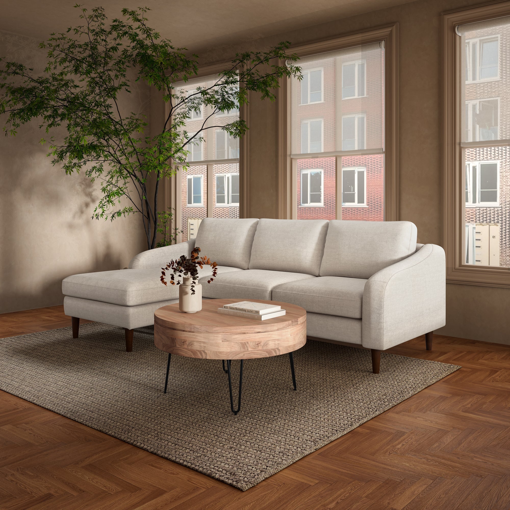 Moe's Home Privado Storage Coffee Table Natural