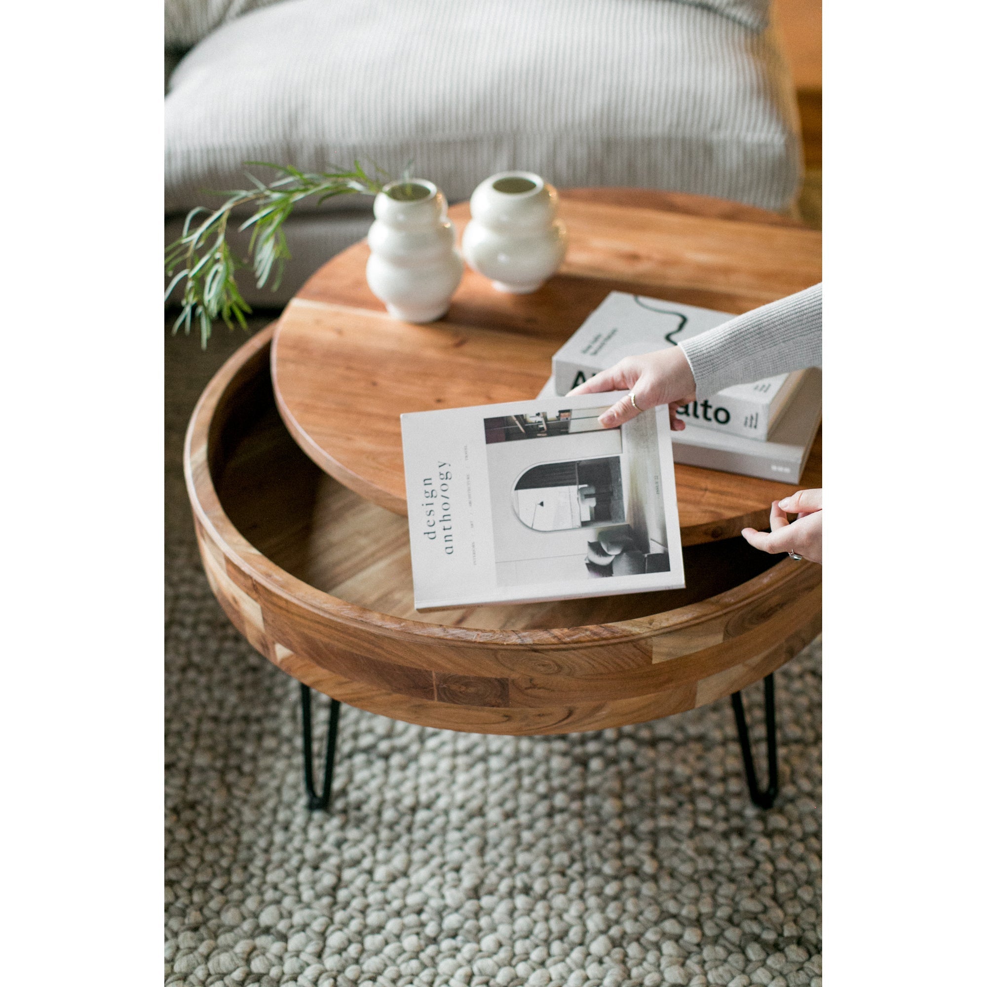 Moe's Home Privado Storage Coffee Table Natural