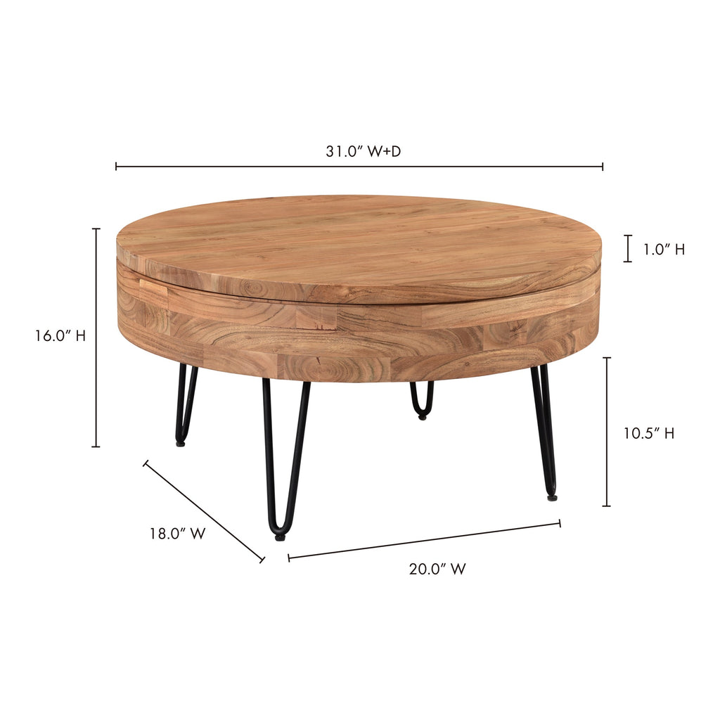 Moe's Home Privado Storage Coffee Table Natural