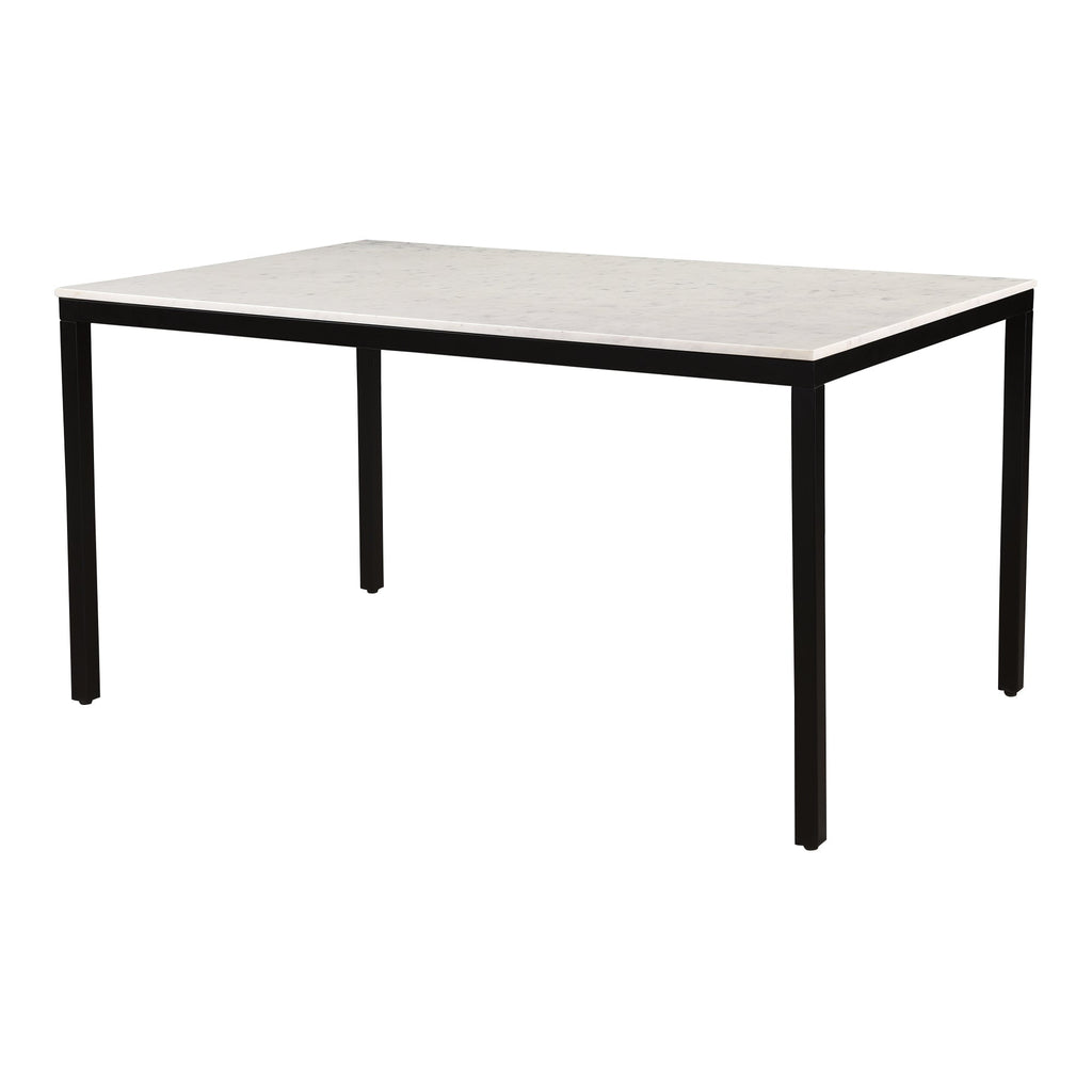 Moe's Home Parson Marble Small Dining Table White