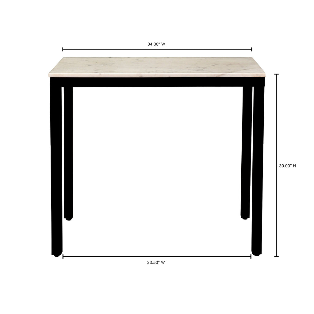 Moe's Home Parson Marble Mini Desk White