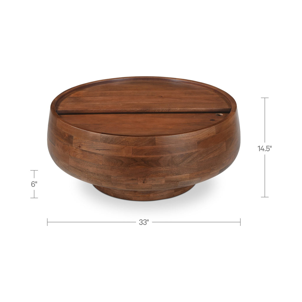 Moe's Home Wade Storage Coffee Table Natural