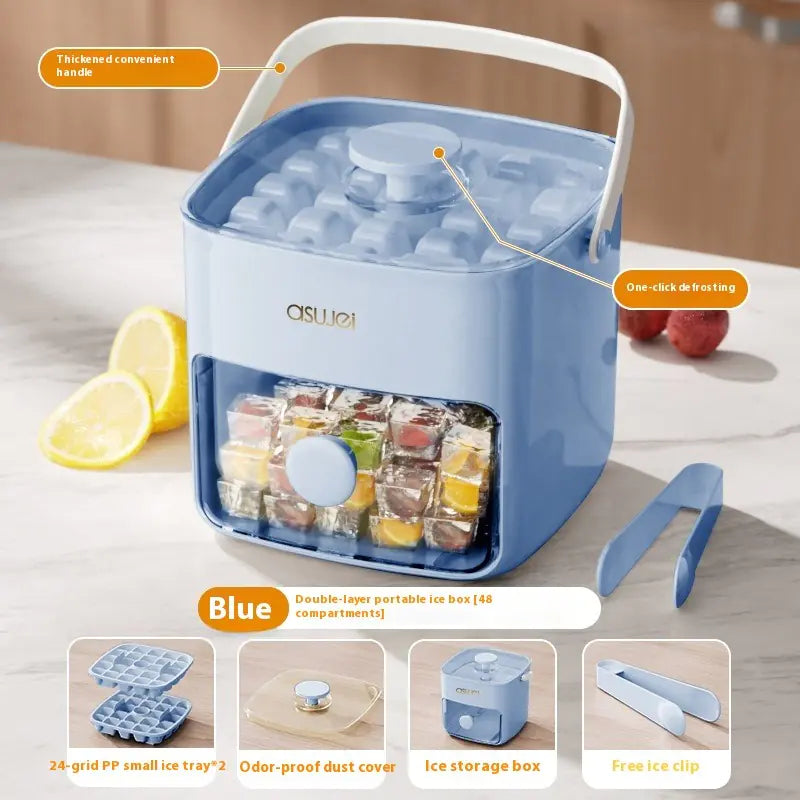 Large Capacity Ice Cube Mold with Storage