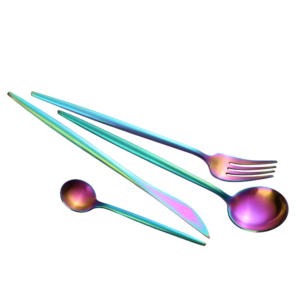 304 Stainless Steel Steak Knife and Fork Set (4 Pieces)