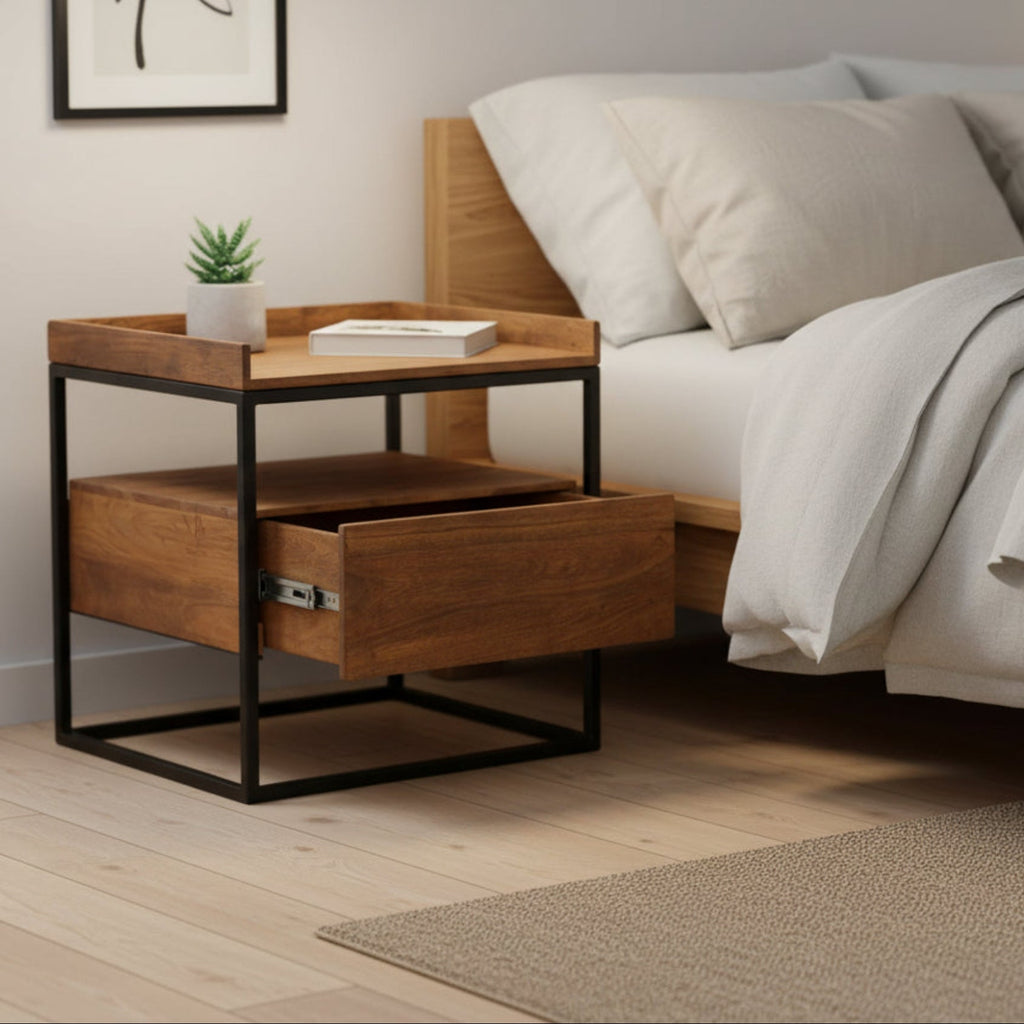 Moe's Home Vancouver Side Table Light Brown