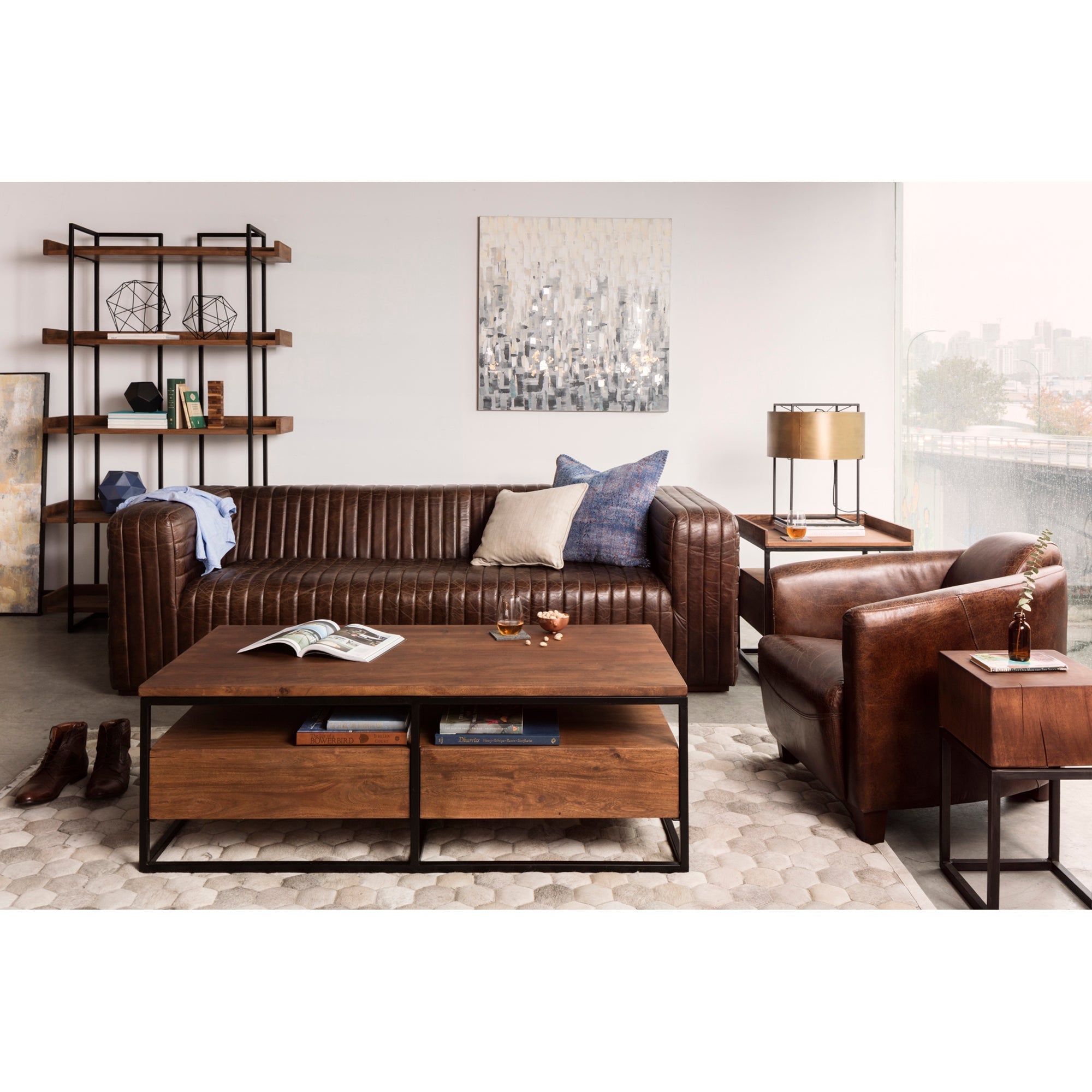 Moe's Home Vancouver Bookcase Small Light Brown