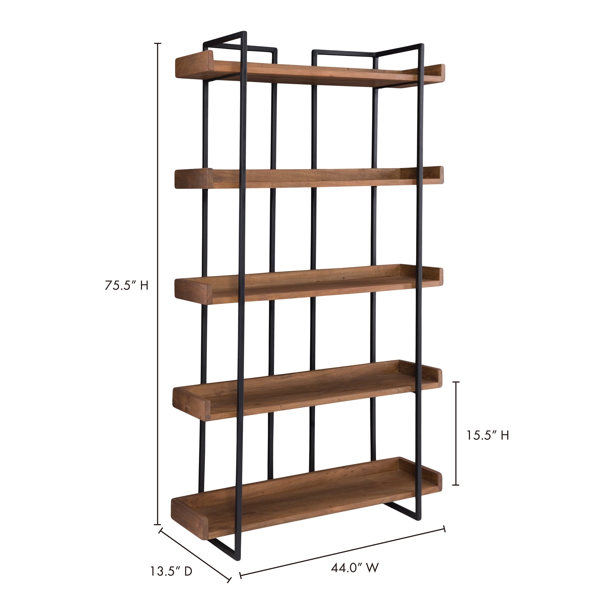 Moe's Home Vancouver Bookcase Small Light Brown