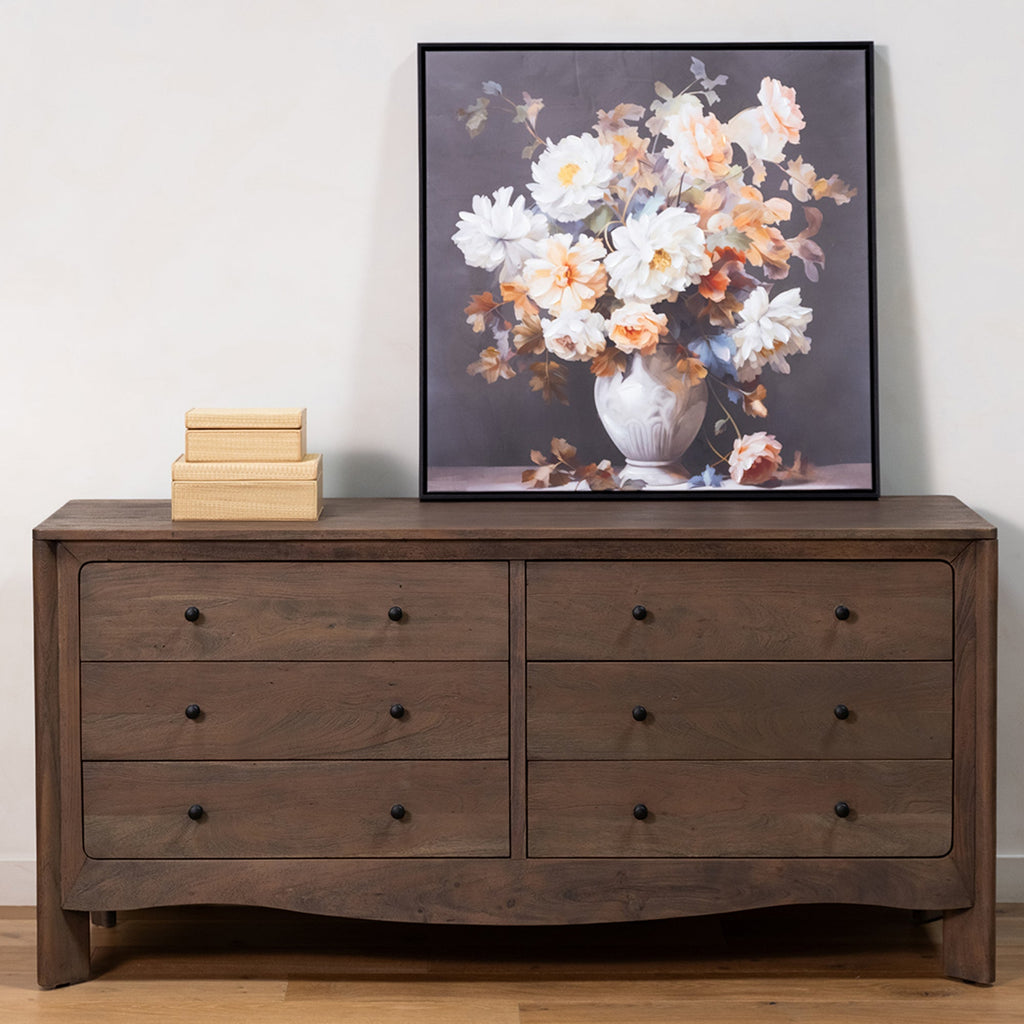 Moe's Home Mabel 6 Drawer Dresser Dark Brown