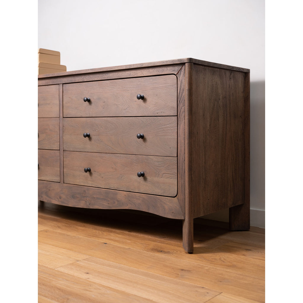 Moe's Home Mabel 6 Drawer Dresser Dark Brown