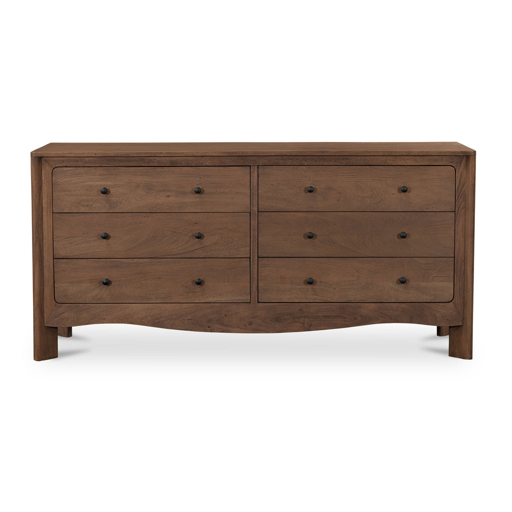 Moe's Home Mabel 6 Drawer Dresser Dark Brown