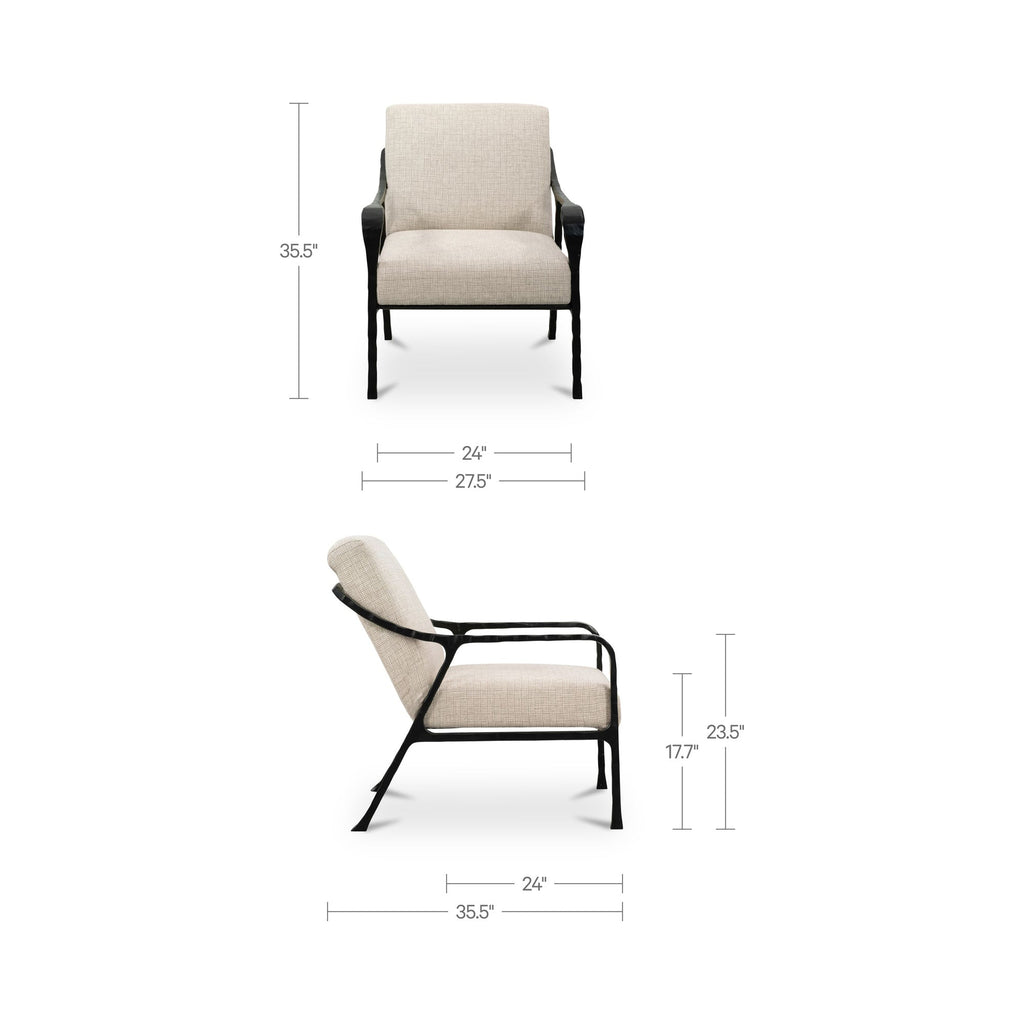 Moe's Home Rowe Accent Chair Beige