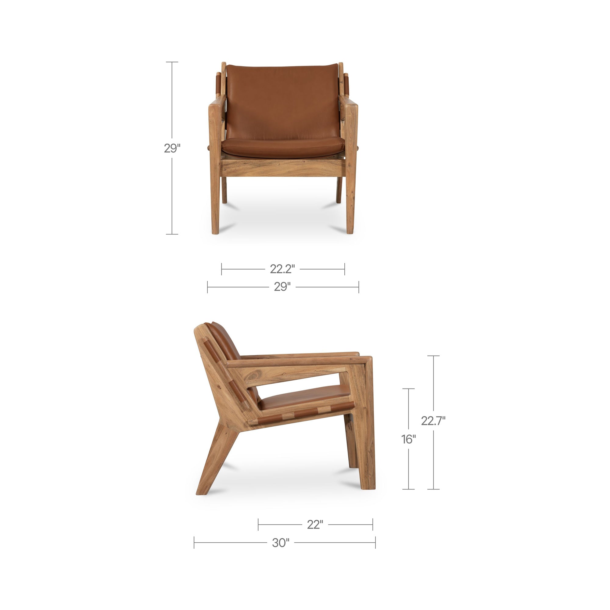 Moe's Home Baker Accent Chair Brown