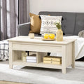 Lift Top Coffee Table with Storage – Brown Wooden Modern Living Room Table UK