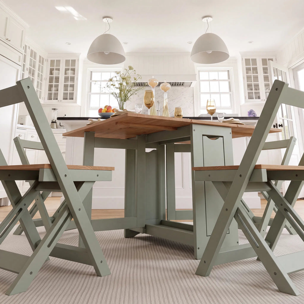 Santos Folding Table & Chairs – Space Saving Set