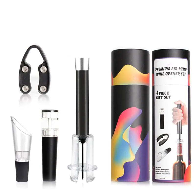 Pneumatic Aluminum Wine Opener Set