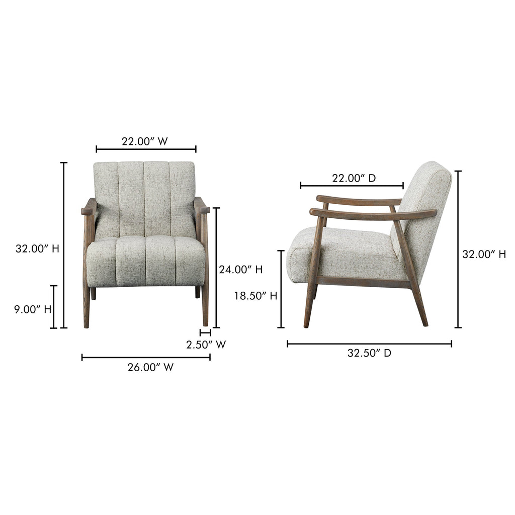 Moe's Home Aster Accent Chair Pebbled Beige