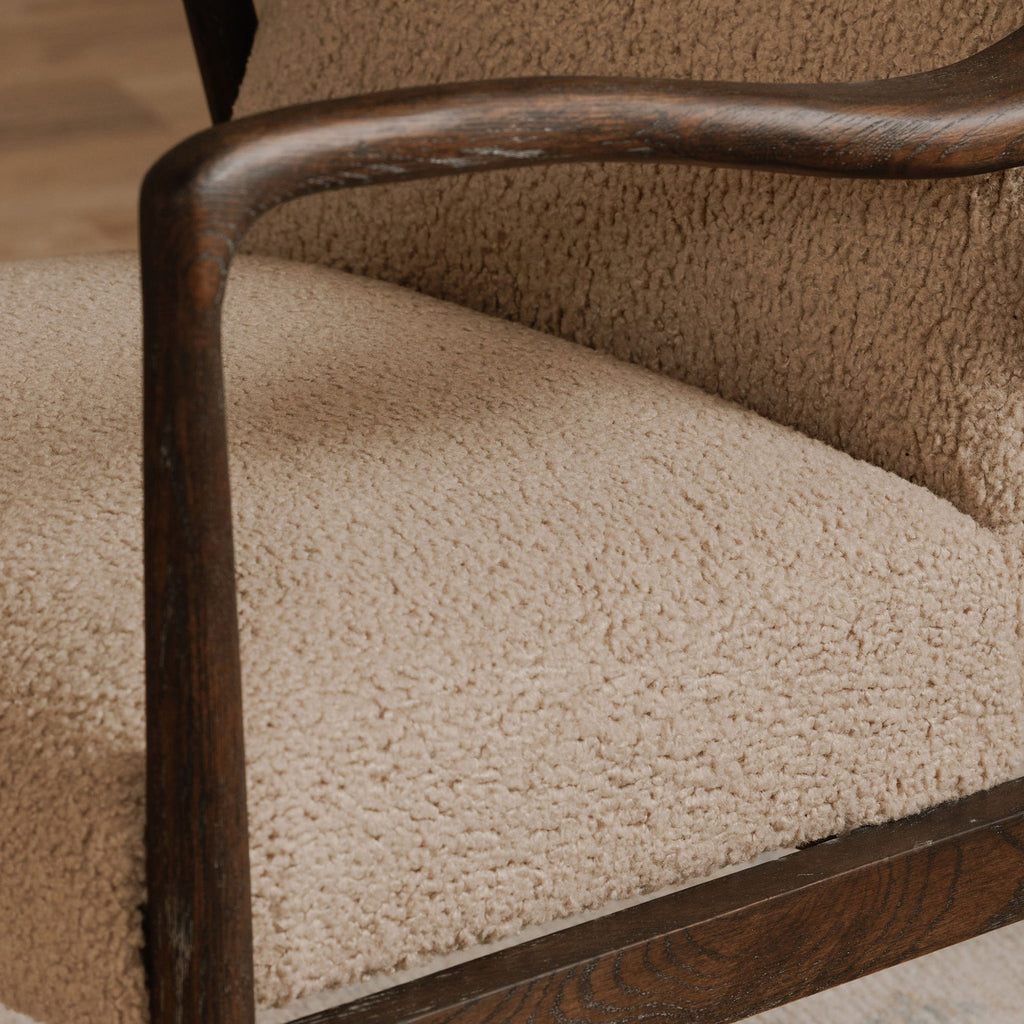 Moe's Home Yates Accent Chair Beige Faux Shearling