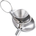Stainless Steel Kitchen Funnel Set – Durable, Leak-Proof Funnels for Cooking, Bottling & Kitchen Use