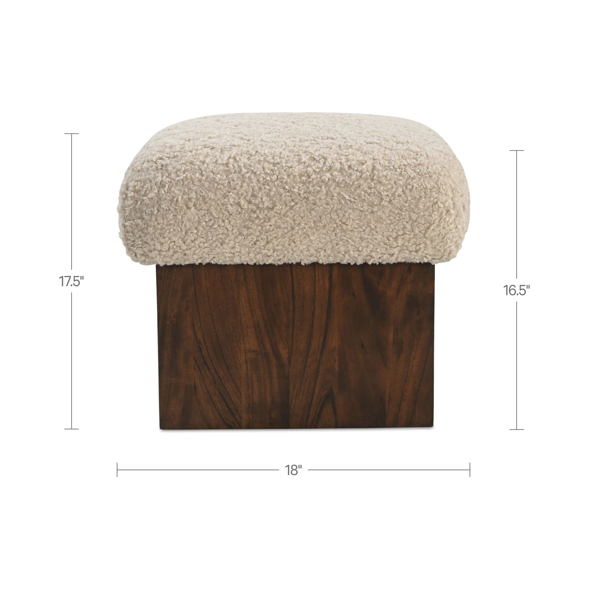 Moe's Home Serge Ottoman