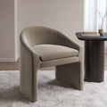Kelsey Mink Velvet Curved Accent Chair