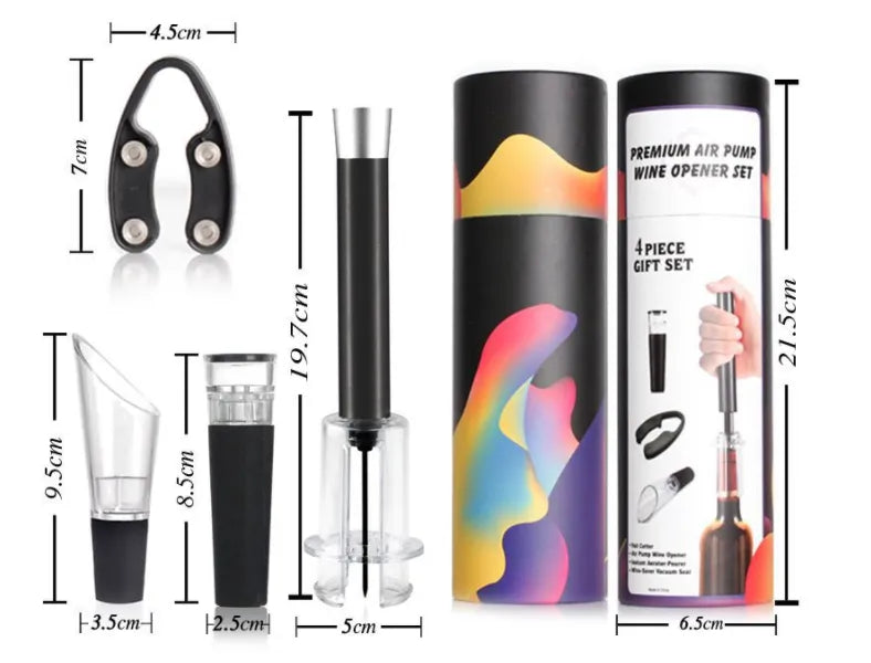 Pneumatic Aluminum Wine Opener Set