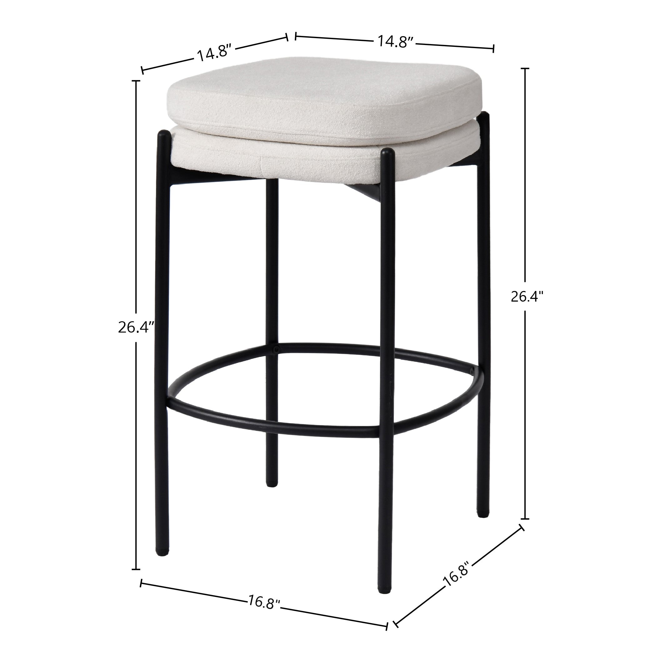LH Home Nina Counter Stool (Set of 2)