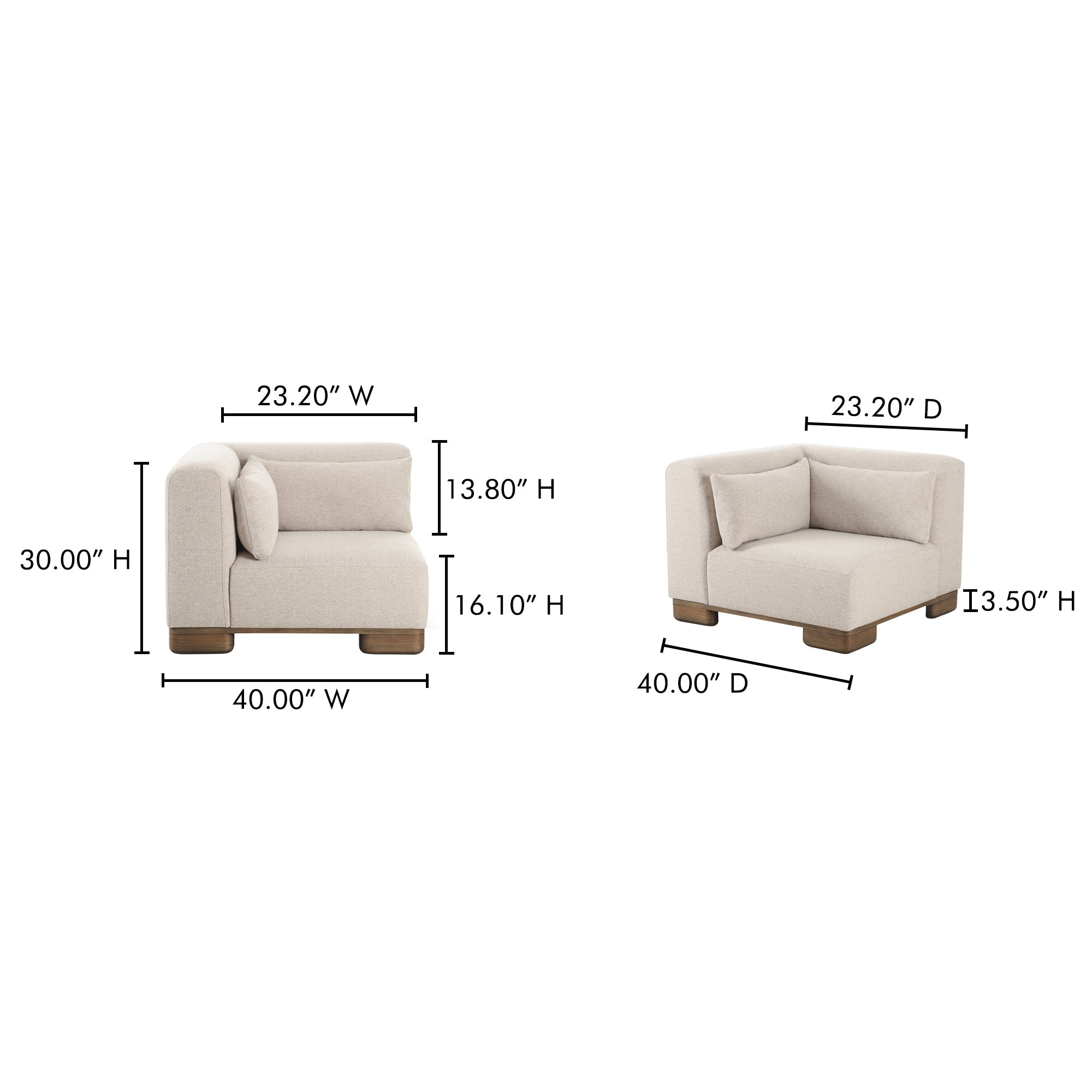 Moe's Home June Corner Chair
