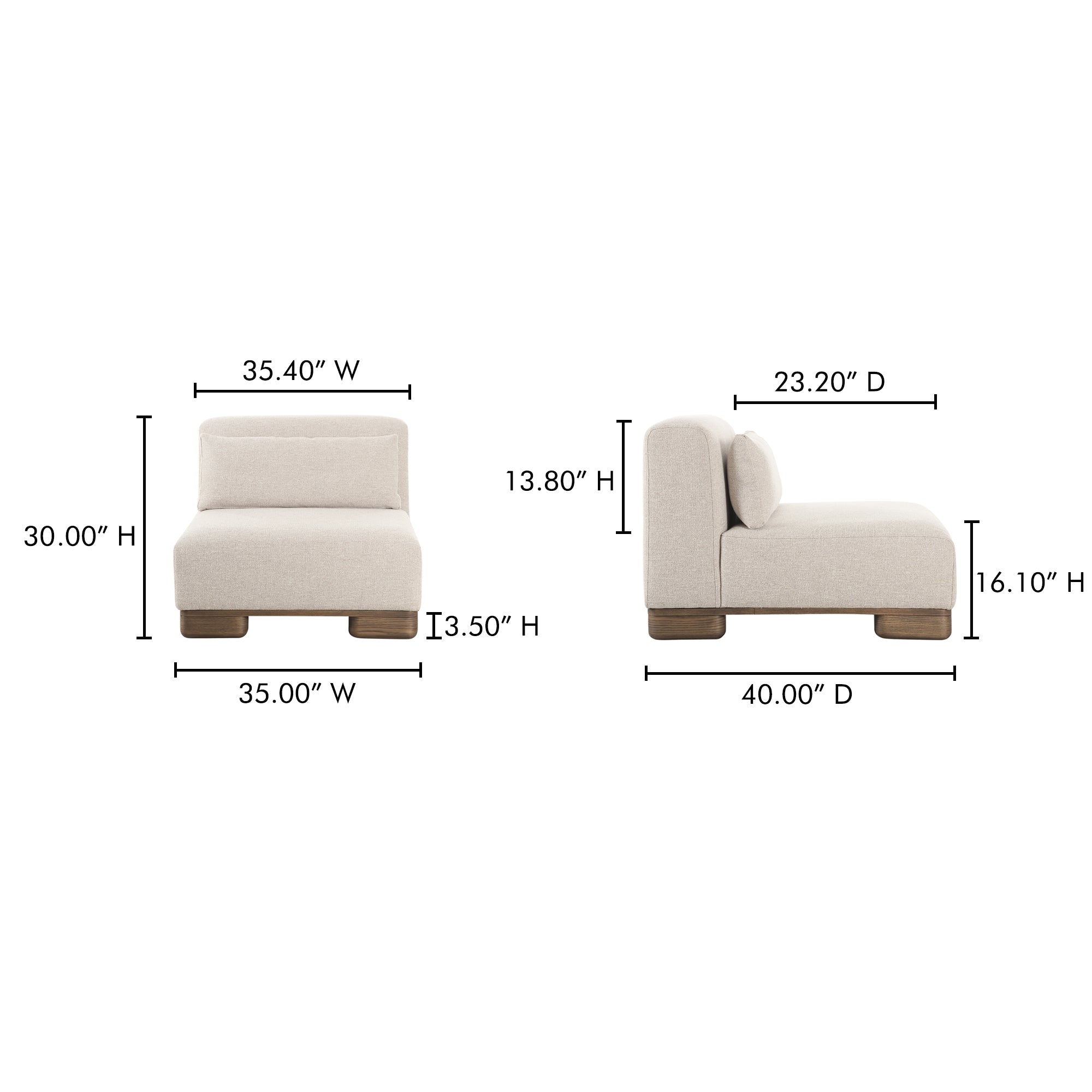 Moe's Home June Slipper Chair