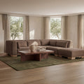 Moe's Home June Ottoman Dark Brown