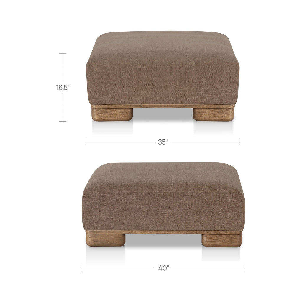 Moe's Home June Ottoman Dark Brown