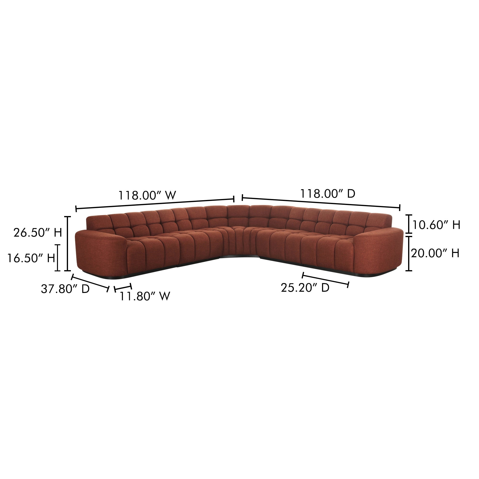 Moe's Home Roman Sectional