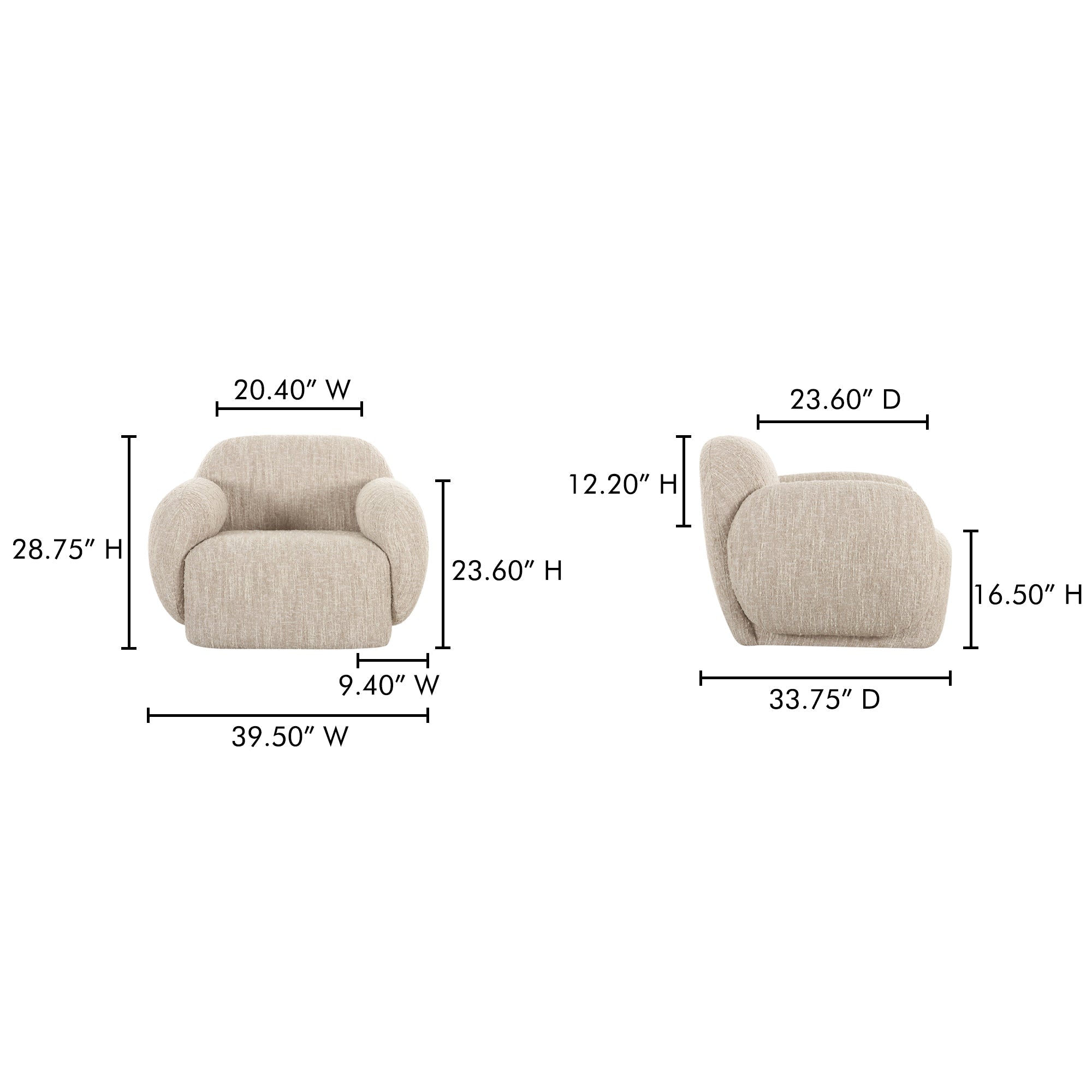 Moe's Home Hazel Lounge Chair