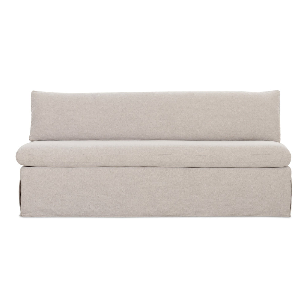 Moe's Home Fable Slipcover Dining Bench Beige