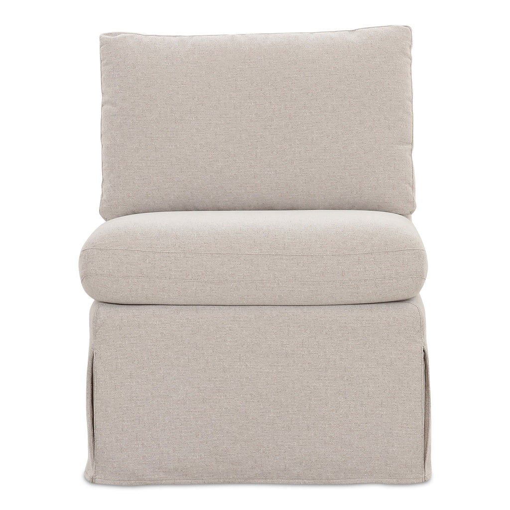 Moe's Home Fable Slipcover Dining Slipper Chair Beige
