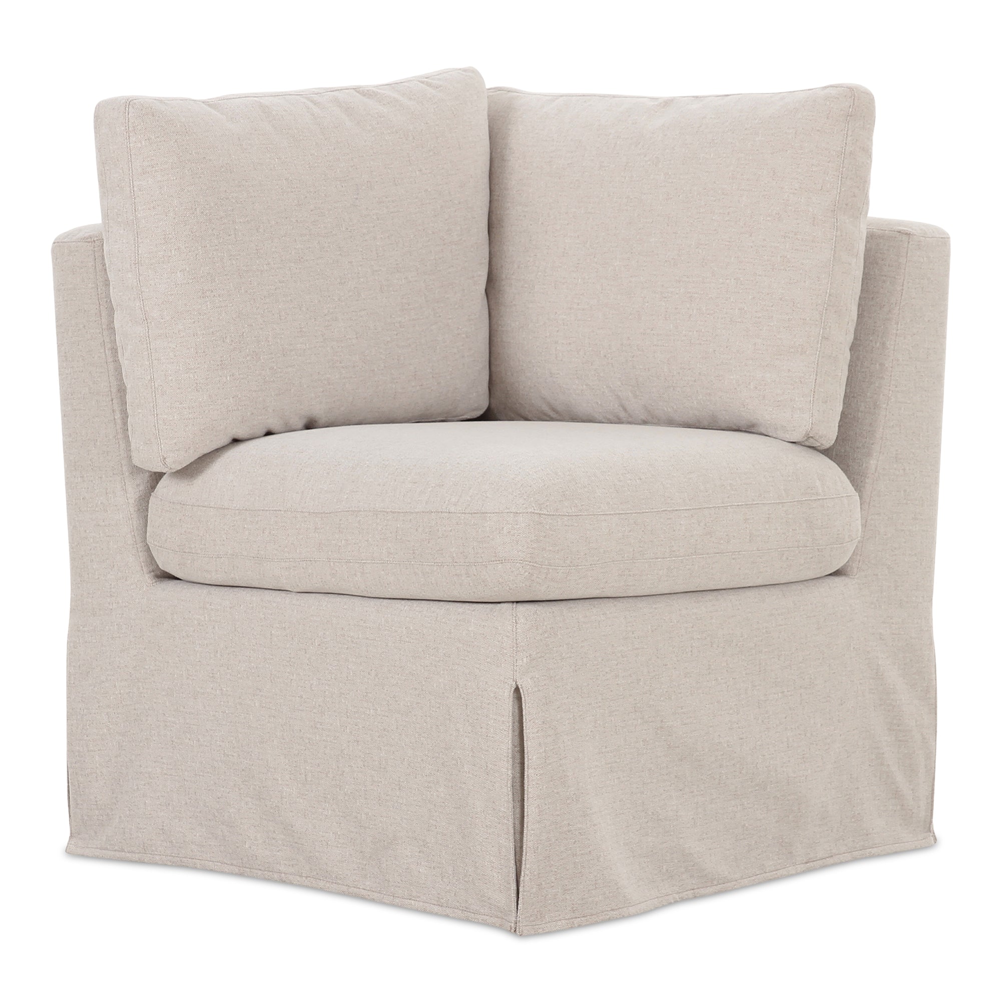 Moe's Home Fable Slipcover Dining Corner Chair Beige