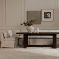 Moe's Home Fable 100.5" Slipcover Dining Banquette L-Shape Beige