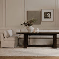 Moe's Home Fable 139.5" Slipcover Dining Banquette L-Shape Beige