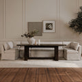 Moe's Home Fable 154" Slipcover Dining Banquette U-Shape Beige