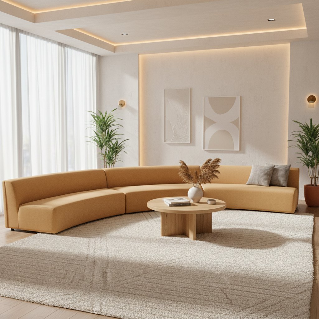 Moe's Home Naomi 3 Piece Concave Modular Sectional