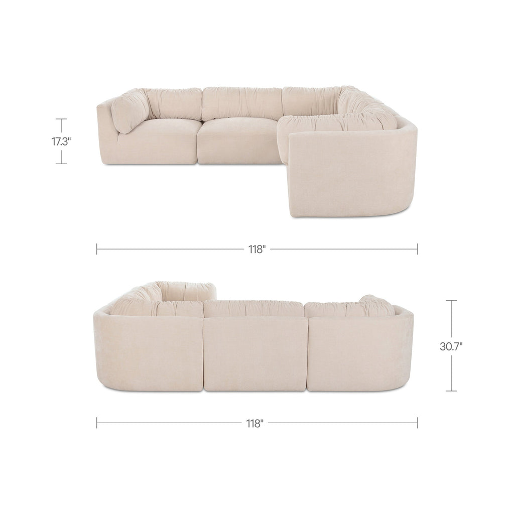 Moe's Home Matina Classic L Modular Sectional