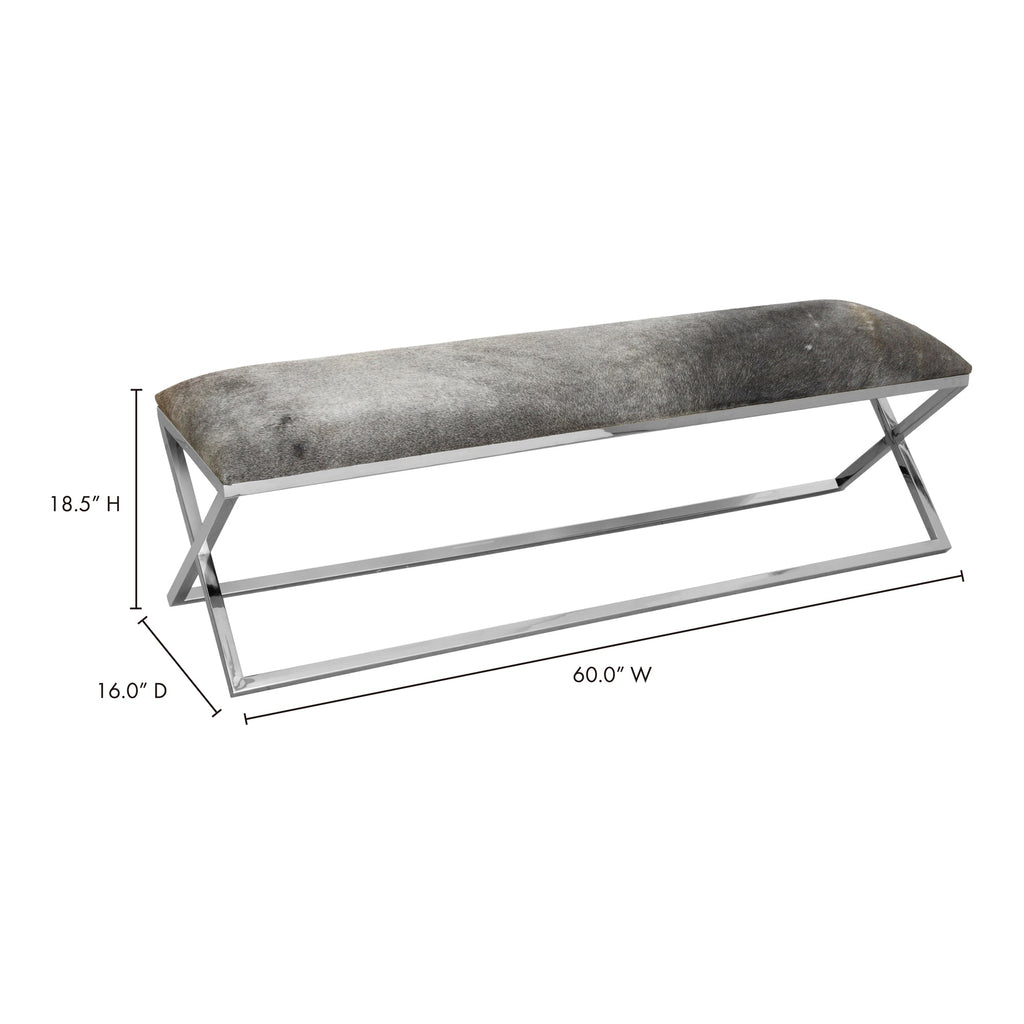 Moe's Home Rossi Bench Grey