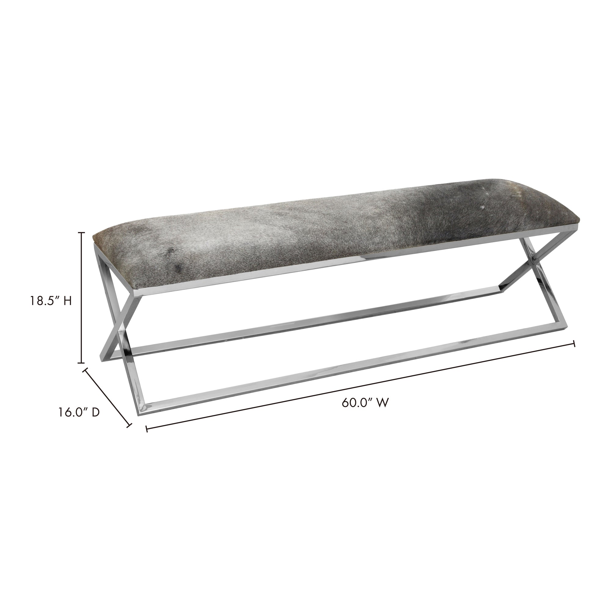 Moe's Home Rossi Bench Grey